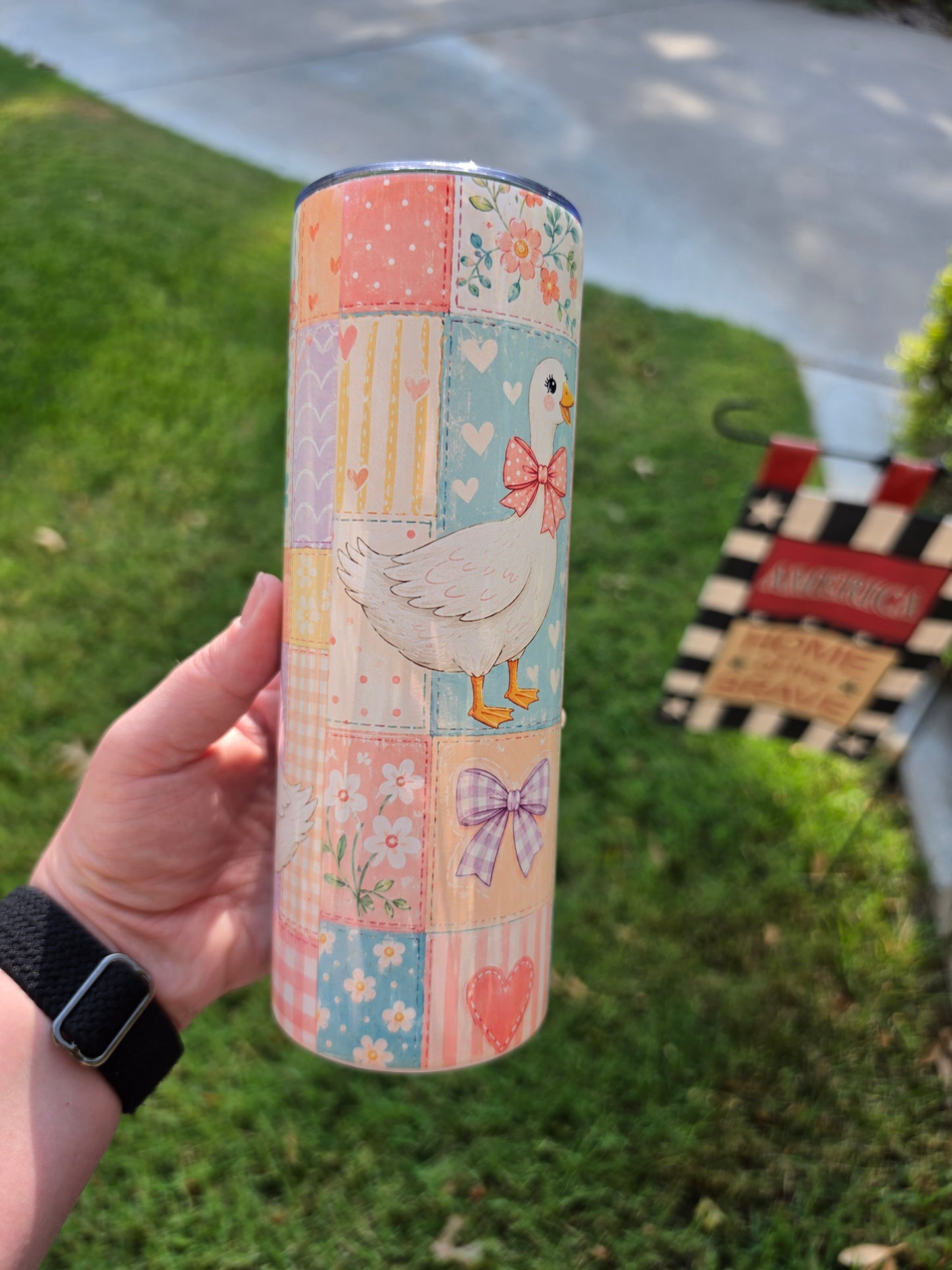 Pastel Patchwork Goose