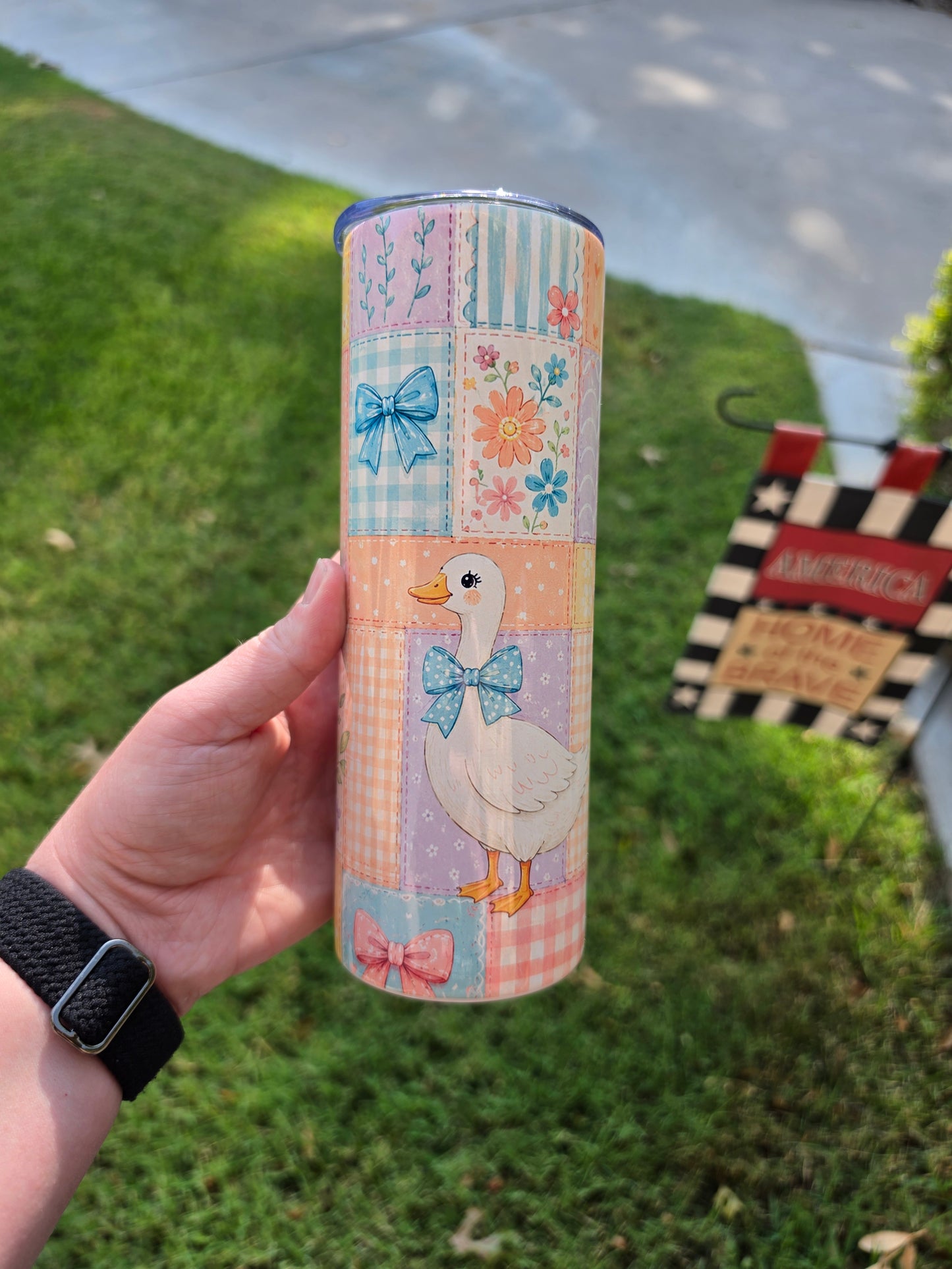 Pastel Patchwork Goose