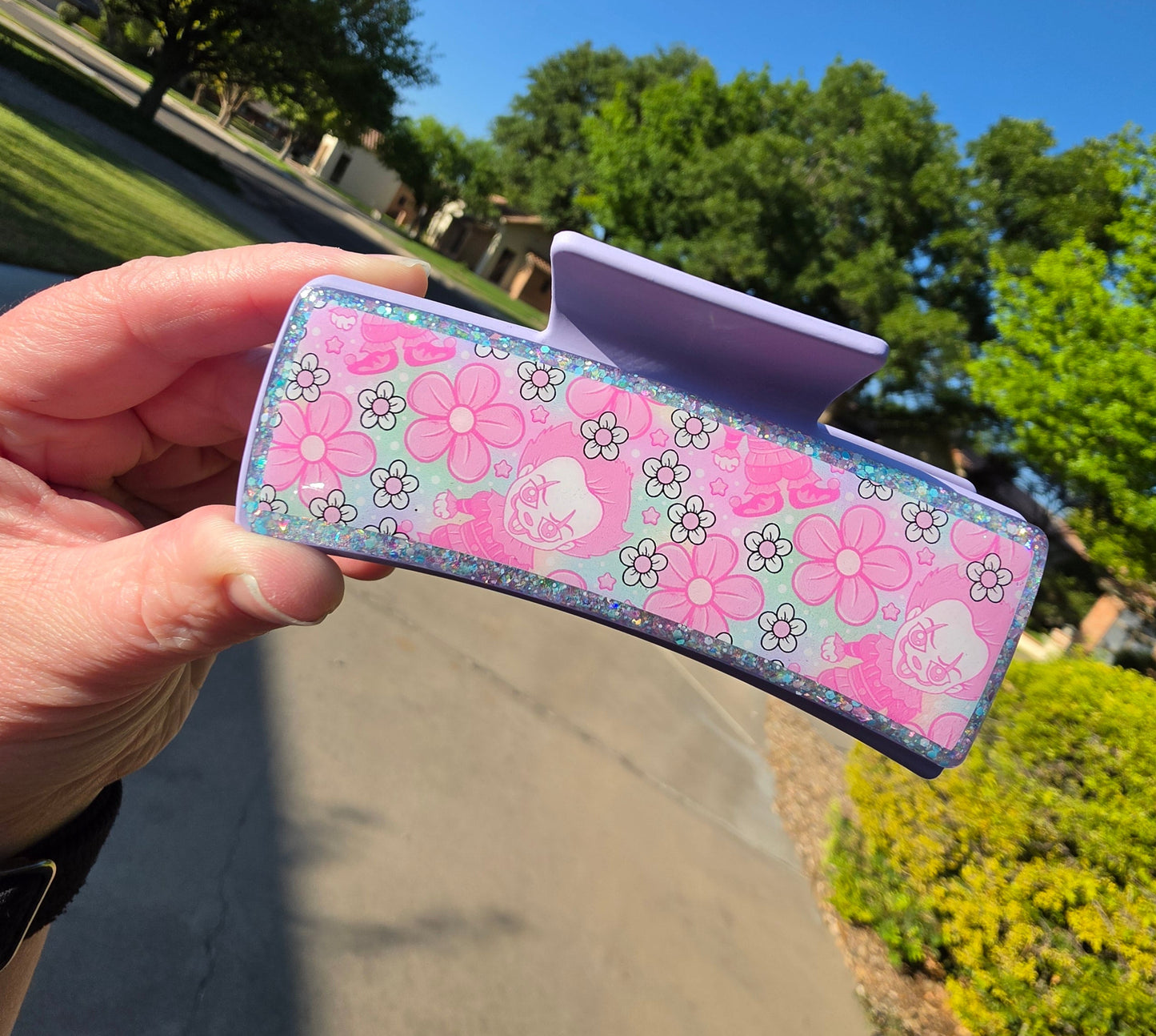 Girly Clown Claw Clip
